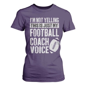 Football Coach T Shirt For Women Cool Distressed Vintage Funny Not Yelling TS10 Purple Print Your Wear