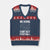 Funny Fantasy Football V-Neck Knit Sweater Vest Draft Party Commish FFL Vintage Touchdown Season TS10 Navy Red Print Your Wear
