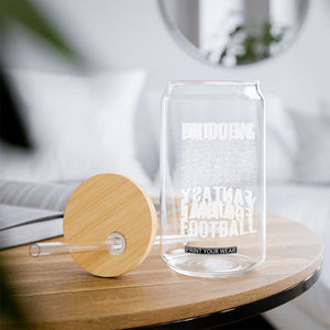 Funny Fantasy Football Glass Can Draft Party Commish FFL Vintage Touchdown Season TS10 Print Your Wear