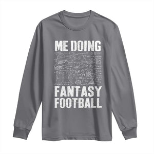 Funny Fantasy Football Long Sleeve Shirt Draft Party Commish FFL Vintage Touchdown Season TS10 Charcoal Print Your Wear