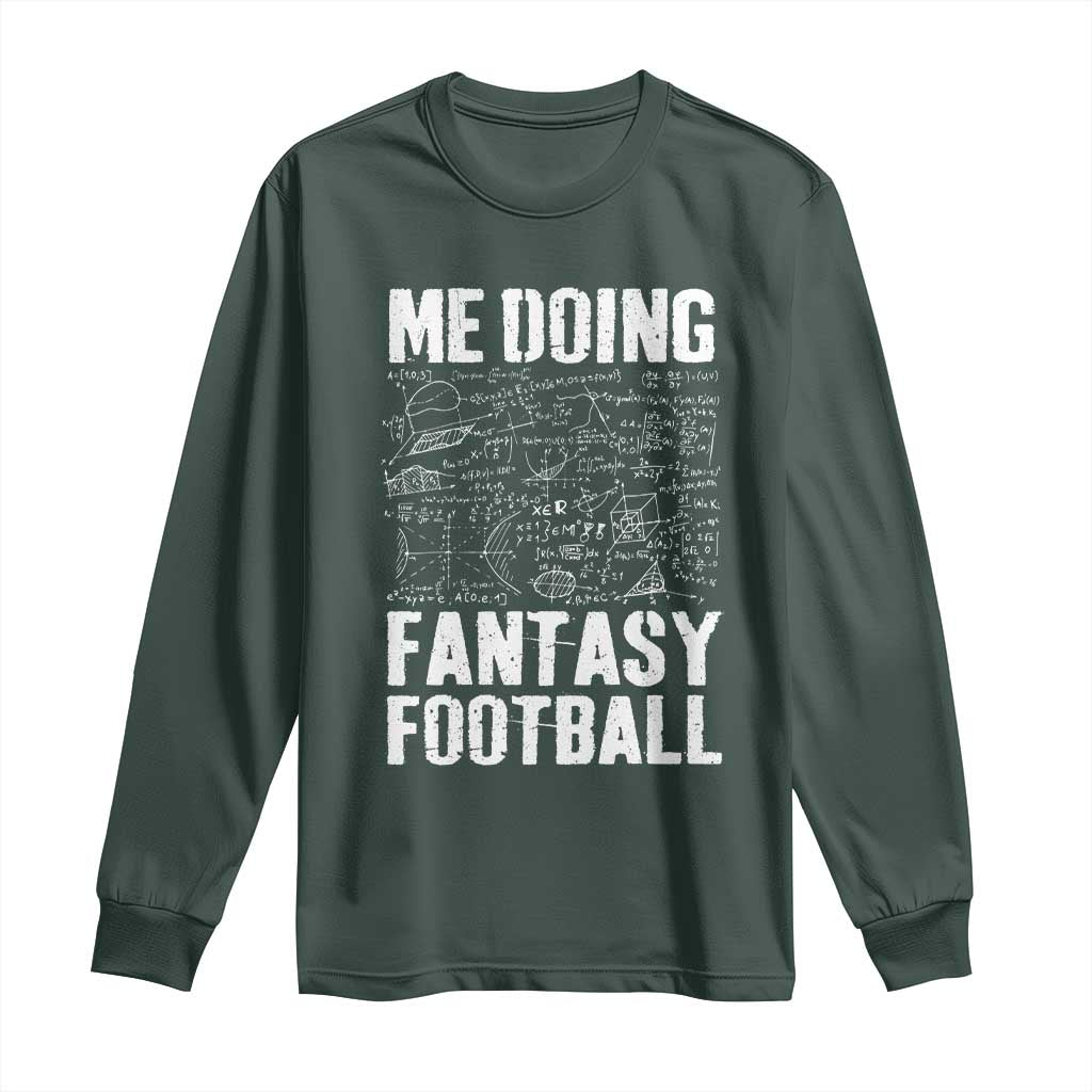 Funny Fantasy Football Long Sleeve Shirt Draft Party Commish FFL Vintage Touchdown Season TS10 Dark Forest Green Print Your Wear