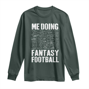 Funny Fantasy Football Long Sleeve Shirt Draft Party Commish FFL Vintage Touchdown Season TS10 Dark Forest Green Print Your Wear