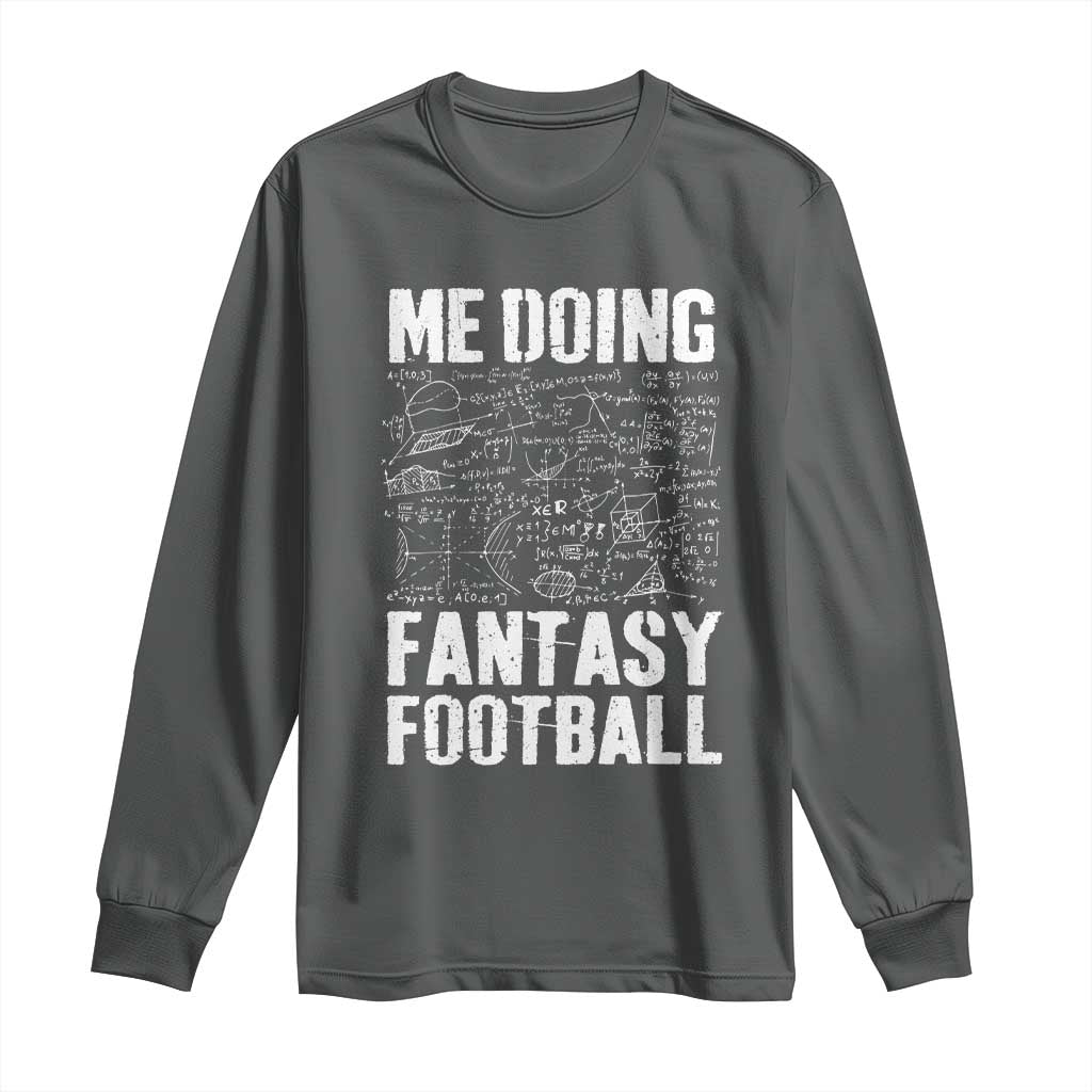 Funny Fantasy Football Long Sleeve Shirt Draft Party Commish FFL Vintage Touchdown Season TS10 Dark Heather Print Your Wear