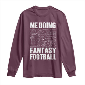 Funny Fantasy Football Long Sleeve Shirt Draft Party Commish FFL Vintage Touchdown Season TS10 Maroon Print Your Wear