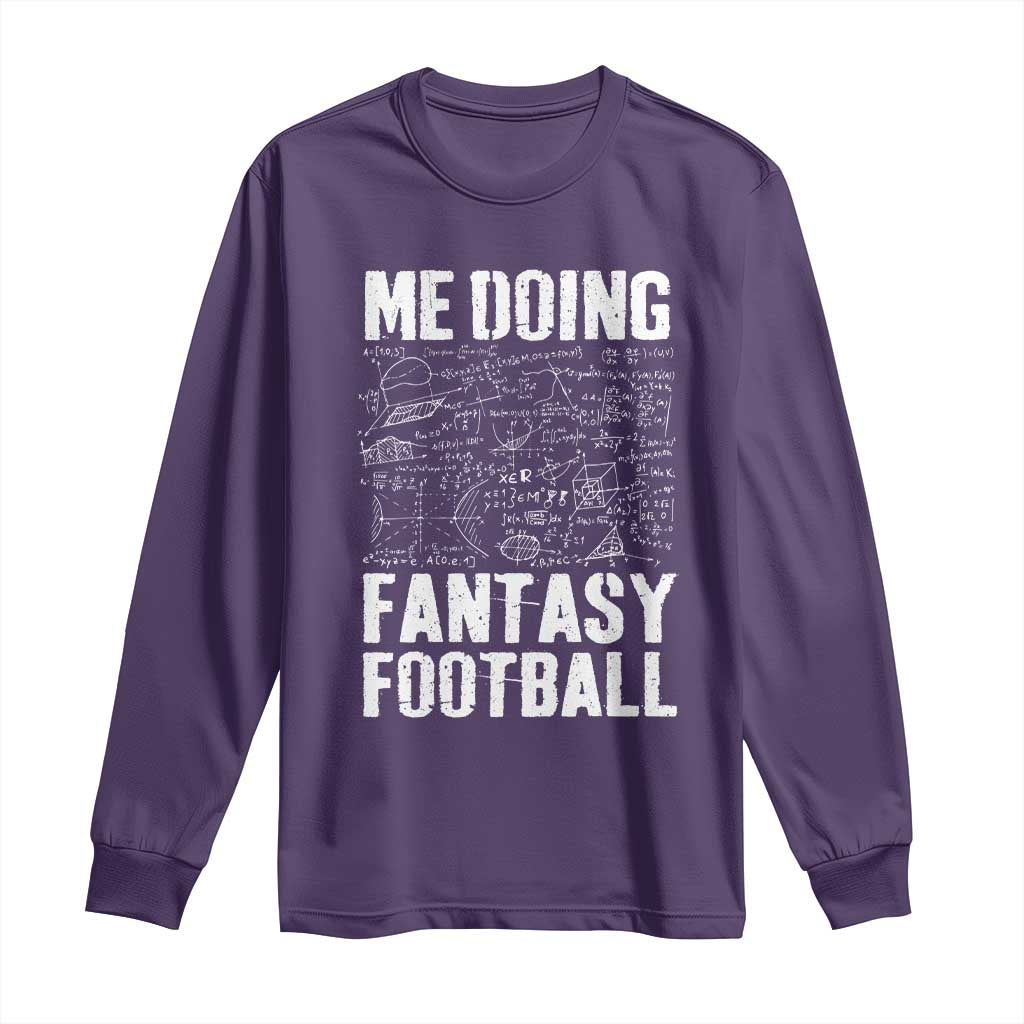 Funny Fantasy Football Long Sleeve Shirt Draft Party Commish FFL Vintage Touchdown Season TS10 Purple Print Your Wear