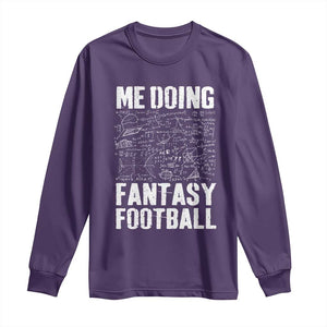Funny Fantasy Football Long Sleeve Shirt Draft Party Commish FFL Vintage Touchdown Season TS10 Purple Print Your Wear