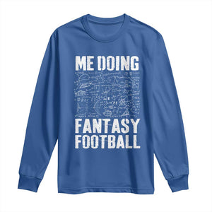 Funny Fantasy Football Long Sleeve Shirt Draft Party Commish FFL Vintage Touchdown Season TS10 Royal Blue Print Your Wear