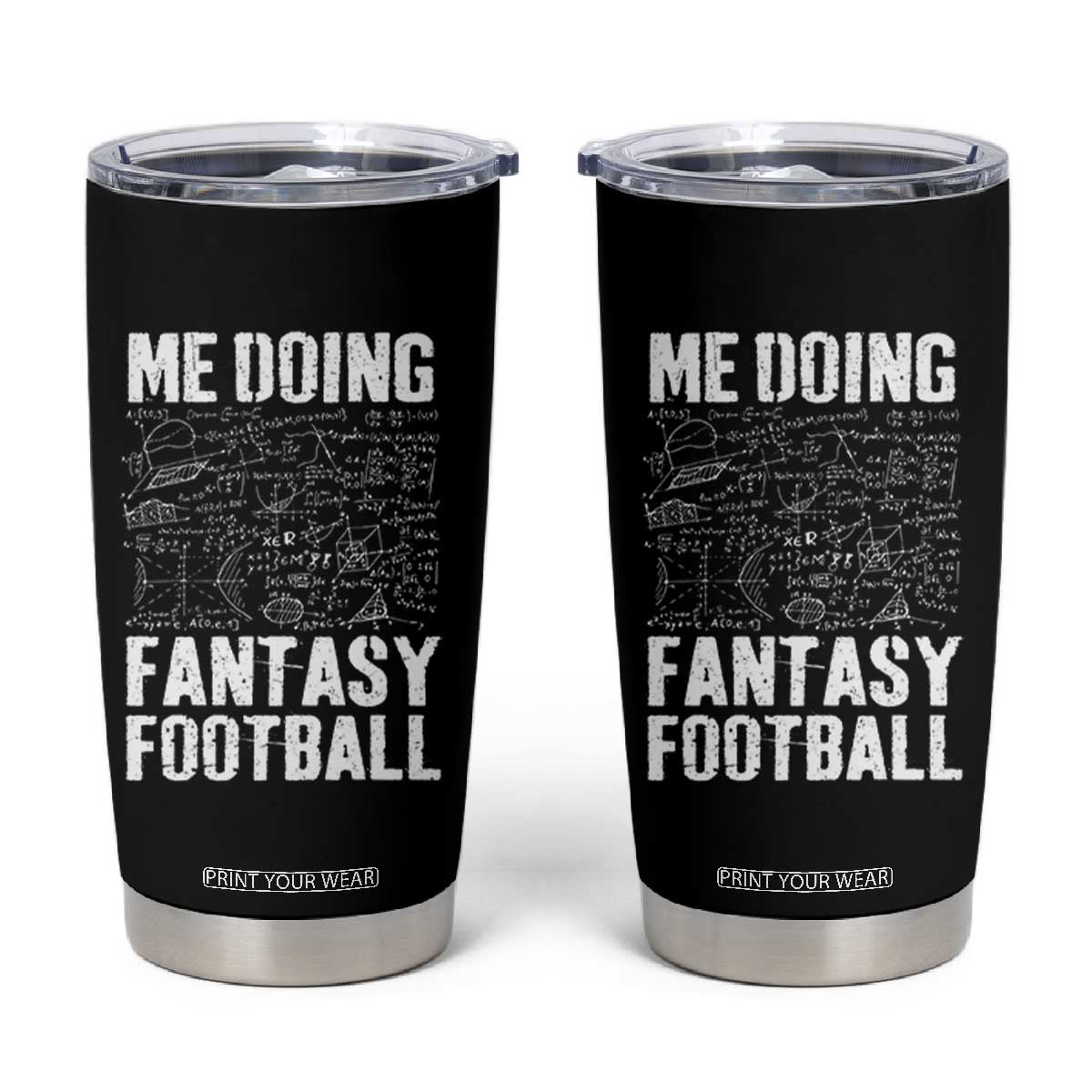 Funny Fantasy Football Tumbler Cup Draft Party Commish FFL Vintage Touchdown Season TS10 Black Print Your Wear