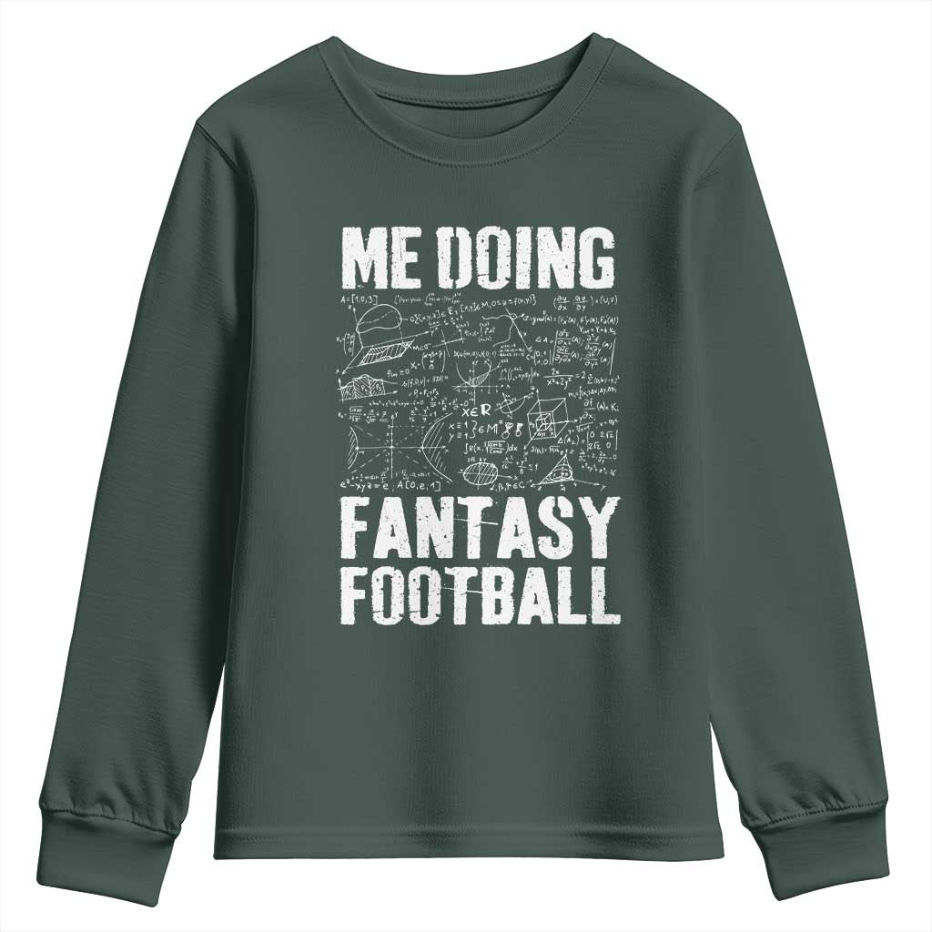Funny Fantasy Football Youth Sweatshirt Draft Party Commish FFL Vintage Touchdown Season TS10 Dark Forest Green Print Your Wear