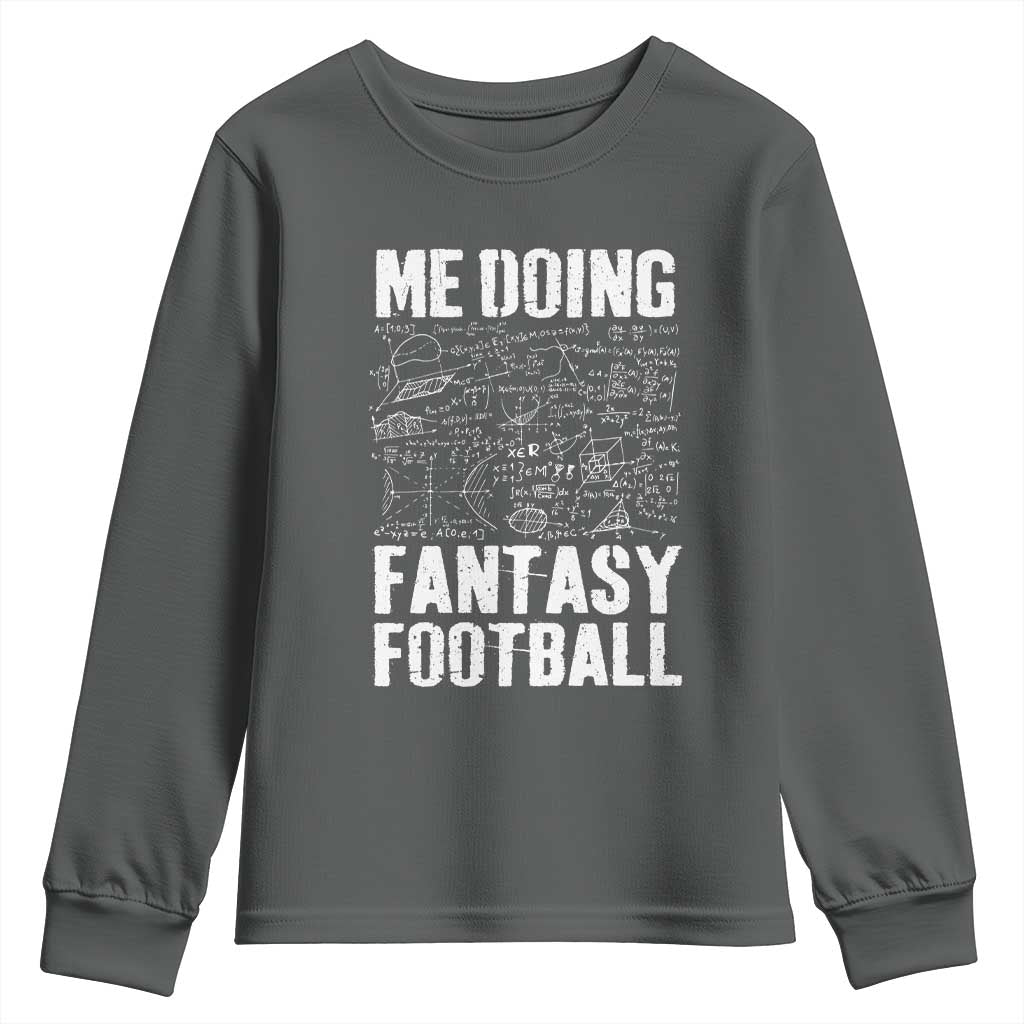 Funny Fantasy Football Youth Sweatshirt Draft Party Commish FFL Vintage Touchdown Season TS10 Dark Heather Print Your Wear