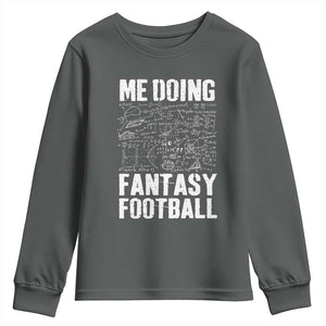 Funny Fantasy Football Youth Sweatshirt Draft Party Commish FFL Vintage Touchdown Season TS10 Dark Heather Print Your Wear