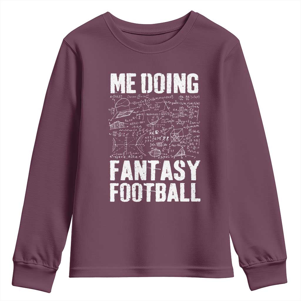 Funny Fantasy Football Youth Sweatshirt Draft Party Commish FFL Vintage Touchdown Season TS10 Maroon Print Your Wear