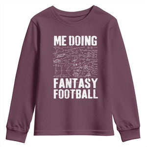 Funny Fantasy Football Youth Sweatshirt Draft Party Commish FFL Vintage Touchdown Season TS10 Maroon Print Your Wear
