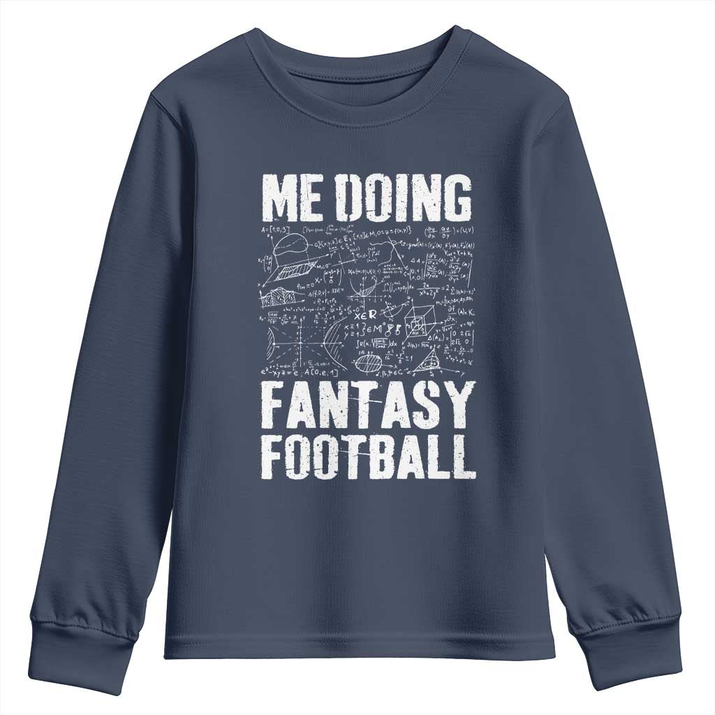 Funny Fantasy Football Youth Sweatshirt Draft Party Commish FFL Vintage Touchdown Season TS10 Navy Print Your Wear