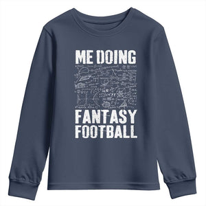 Funny Fantasy Football Youth Sweatshirt Draft Party Commish FFL Vintage Touchdown Season TS10 Navy Print Your Wear