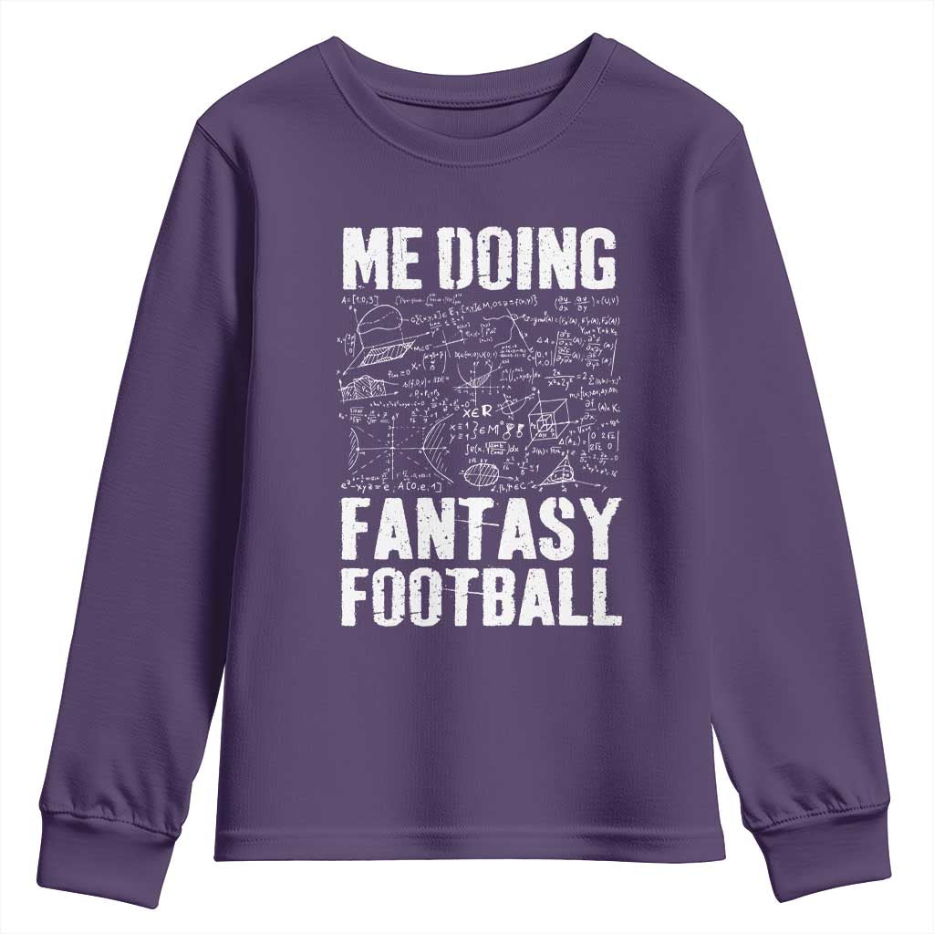 Funny Fantasy Football Youth Sweatshirt Draft Party Commish FFL Vintage Touchdown Season TS10 Purple Print Your Wear