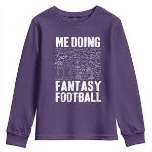 Funny Fantasy Football Youth Sweatshirt Draft Party Commish FFL Vintage Touchdown Season TS10 Purple Print Your Wear
