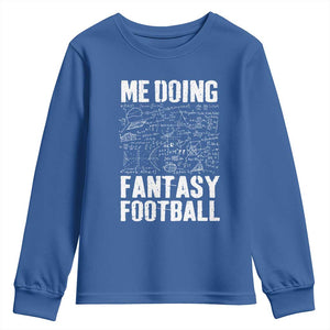 Funny Fantasy Football Youth Sweatshirt Draft Party Commish FFL Vintage Touchdown Season TS10 Royal Blue Print Your Wear