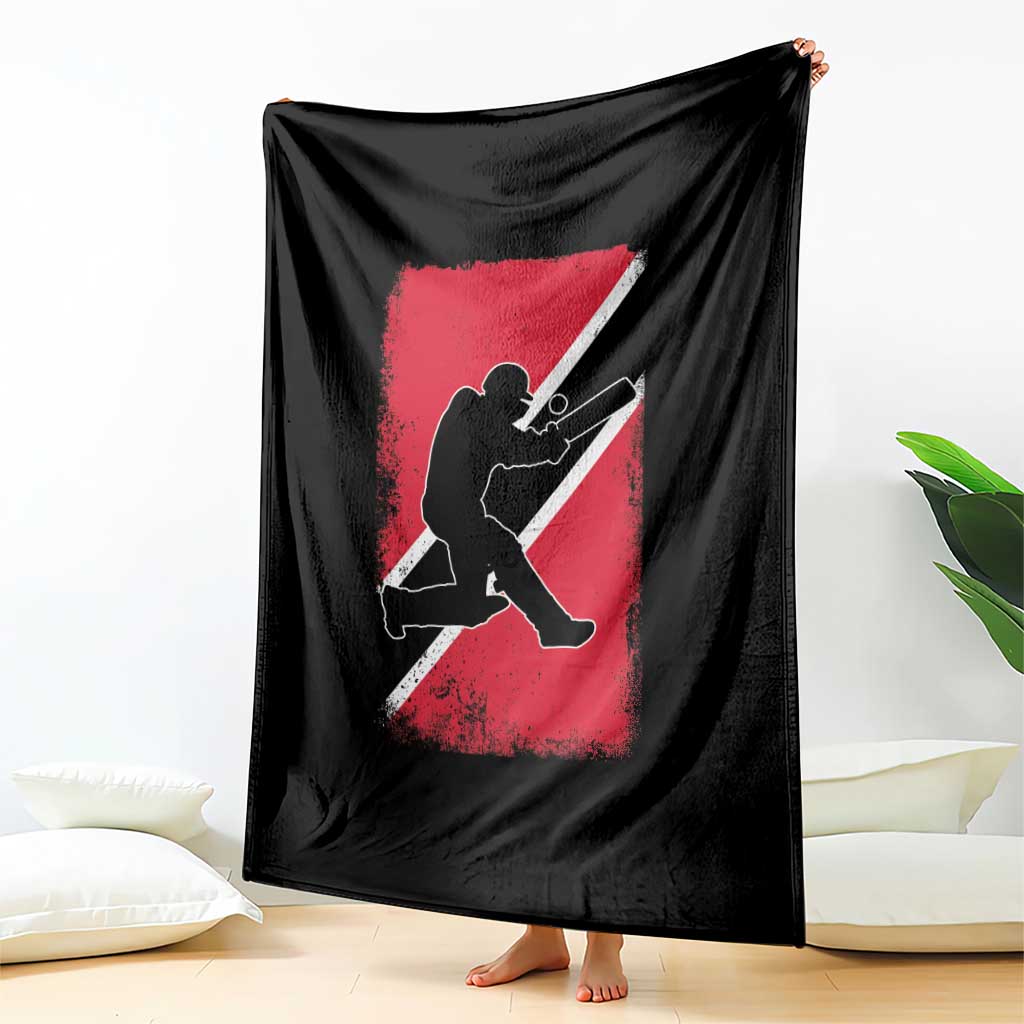 Trinidad and Tobago Cricket Throw Blanket Retro Vintage Sport Trini Trinidadian Flag Cricket Fan TS10 Print Your Wear
