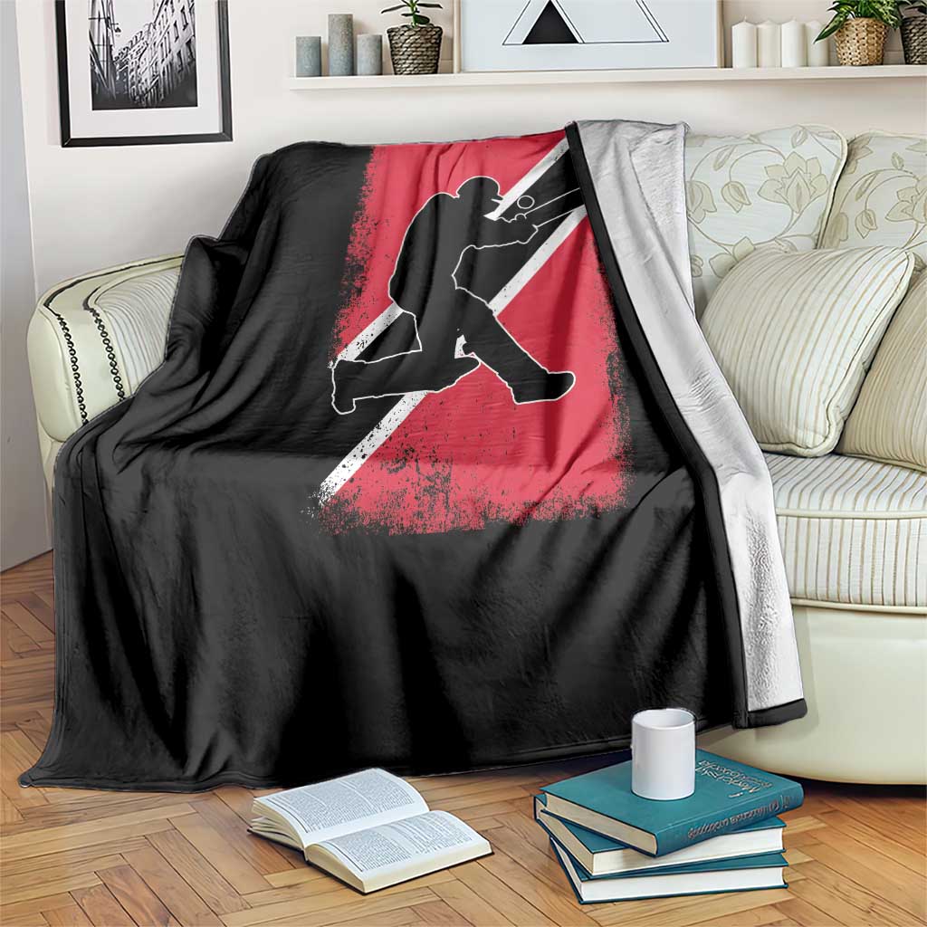Trinidad and Tobago Cricket Throw Blanket Retro Vintage Sport Trini Trinidadian Flag Cricket Fan TS10 Print Your Wear