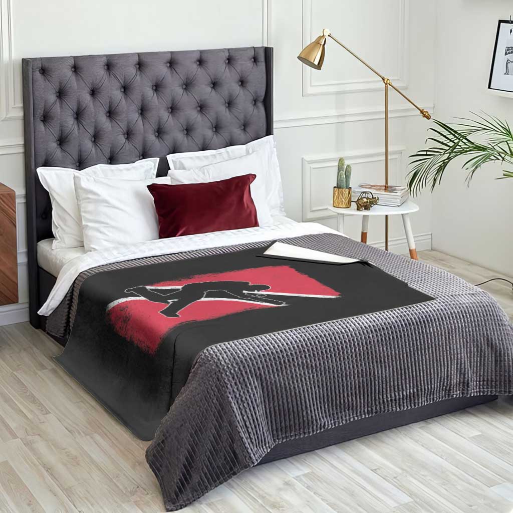 Trinidad and Tobago Cricket Throw Blanket Retro Vintage Sport Trini Trinidadian Flag Cricket Fan TS10 Print Your Wear