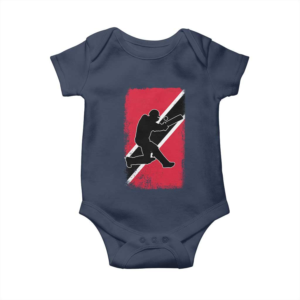 Trinidad and Tobago Cricket Baby Onesie Retro Vintage Sport Trini Trinidadian Flag Cricket Fan TS10 Navy Print Your Wear