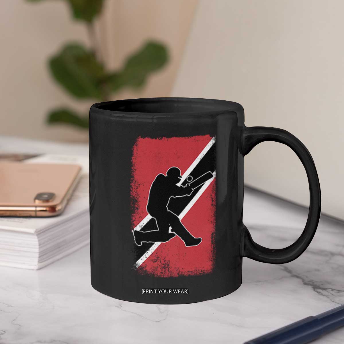 Trinidad and Tobago Cricket Coffee Mug Retro Vintage Sport Trini Trinidadian Flag Cricket Fan TS10 Print Your Wear