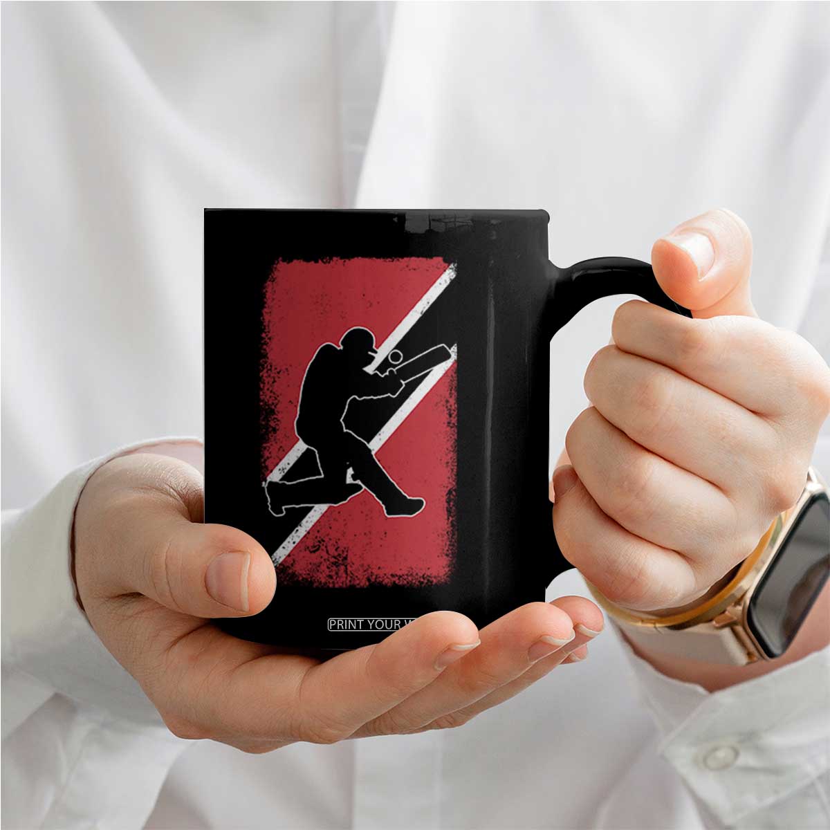 Trinidad and Tobago Cricket Coffee Mug Retro Vintage Sport Trini Trinidadian Flag Cricket Fan TS10 Print Your Wear