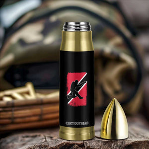 Trinidad and Tobago Cricket Bullet Tumbler Retro Vintage Sport Trini Trinidadian Flag Cricket Fan TS10 Print Your Wear