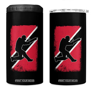 Trinidad and Tobago Cricket 4 in 1 Can Cooler Tumbler Retro Vintage Sport Trini Trinidadian Flag Cricket Fan TS10 One Size: 16 oz Black Print Your Wear