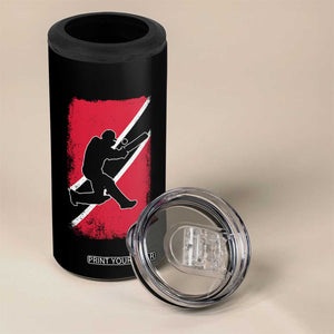 Trinidad and Tobago Cricket 4 in 1 Can Cooler Tumbler Retro Vintage Sport Trini Trinidadian Flag Cricket Fan TS10 Print Your Wear