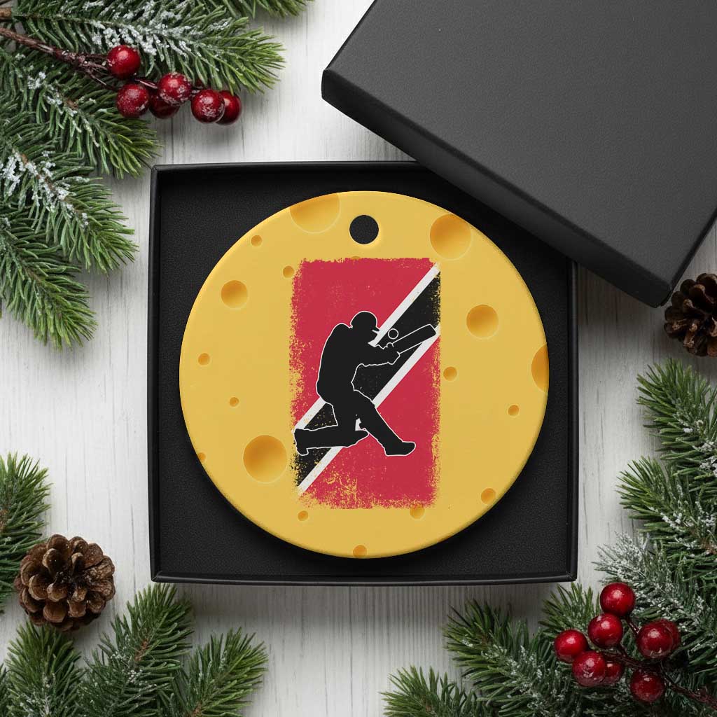 Trinidad and Tobago Cricket Ceramic Ornament Retro Vintage Sport Trini Trinidadian Flag Cricket Fan TS10 1pc Yellow Cheese Print Your Wear