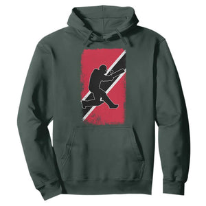 Trinidad and Tobago Cricket Hoodie Retro Vintage Sport Trini Trinidadian Flag Cricket Fan TS10 Dark Forest Green Print Your Wear