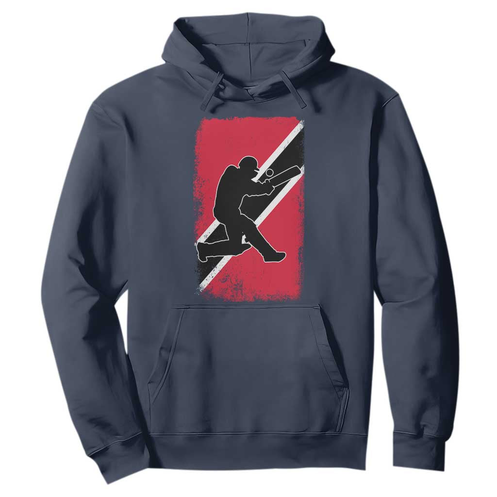 Trinidad and Tobago Cricket Hoodie Retro Vintage Sport Trini Trinidadian Flag Cricket Fan TS10 Navy Print Your Wear