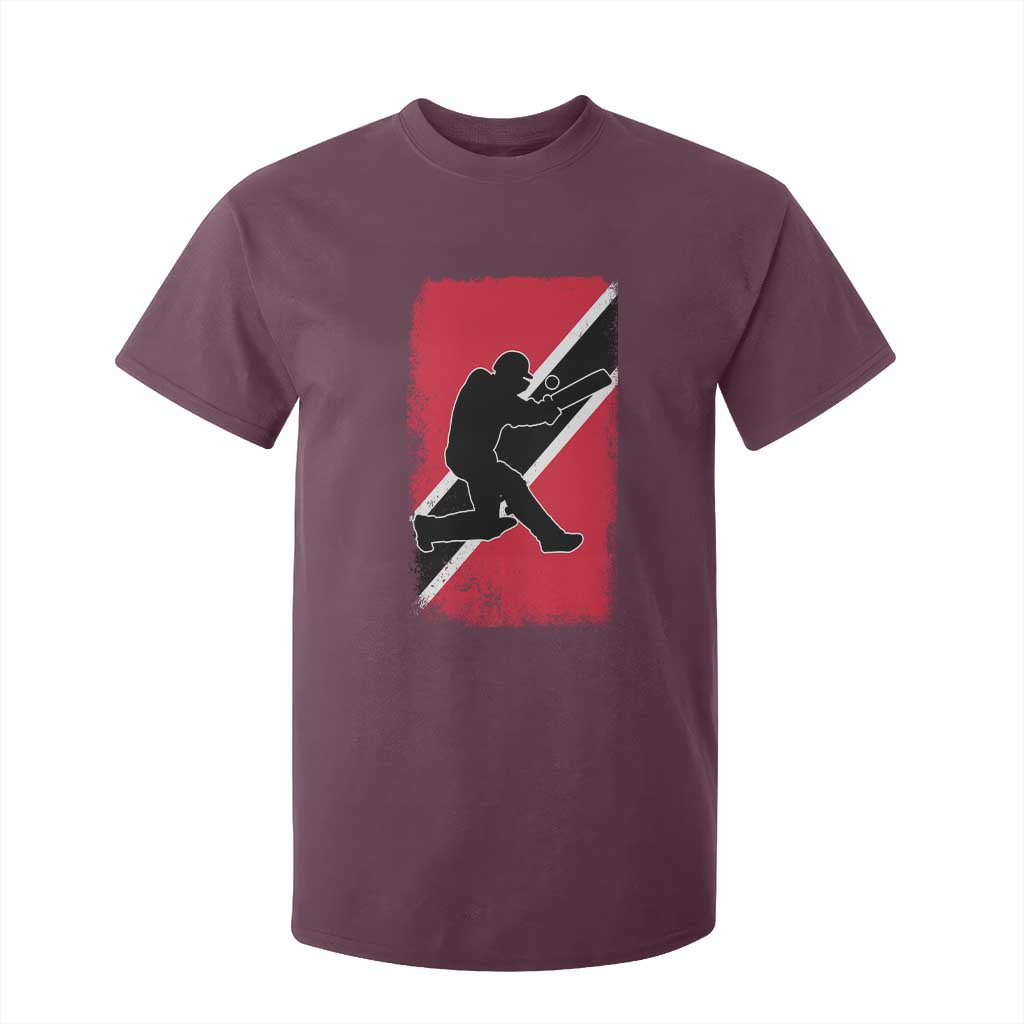 Trinidad and Tobago Cricket T Shirt For Kid Retro Vintage Sport Trini Trinidadian Flag Cricket Fan TS10 Maroon Print Your Wear