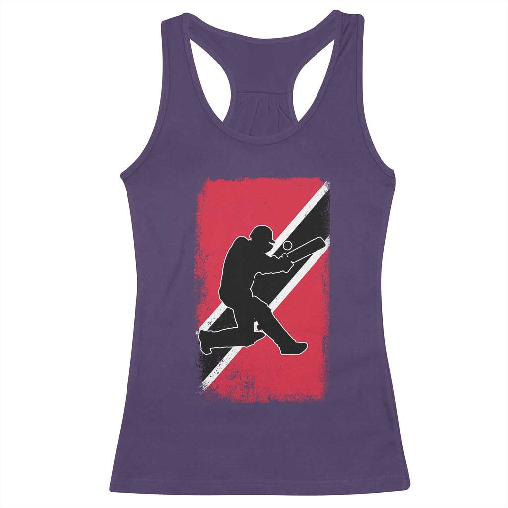 Trinidad and Tobago Cricket Racerback Tank Top Retro Vintage Sport Trini Trinidadian Flag Cricket Fan TS10 Purple Print Your Wear