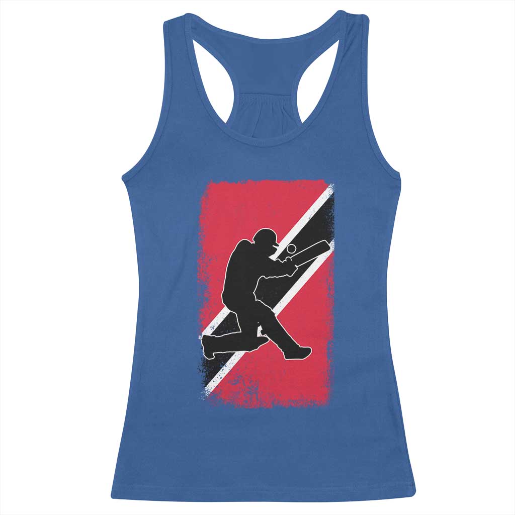 Trinidad and Tobago Cricket Racerback Tank Top Retro Vintage Sport Trini Trinidadian Flag Cricket Fan TS10 Royal Blue Print Your Wear