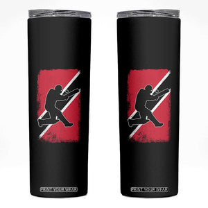 Trinidad and Tobago Cricket Skinny Tumbler Retro Vintage Sport Trini Trinidadian Flag Cricket Fan TS10 Black Print Your Wear