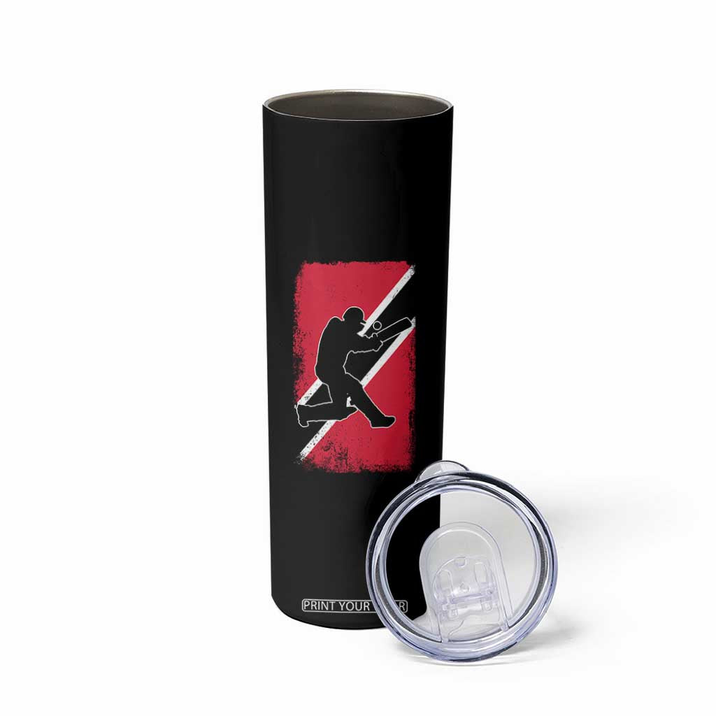 Trinidad and Tobago Cricket Skinny Tumbler Retro Vintage Sport Trini Trinidadian Flag Cricket Fan TS10 Print Your Wear