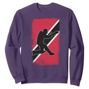 Trinidad and Tobago Cricket Sweatshirt Retro Vintage Sport Trini Trinidadian Flag Cricket Fan TS10 Purple Print Your Wear
