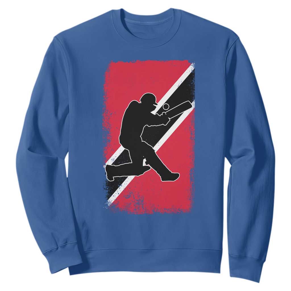 Trinidad and Tobago Cricket Sweatshirt Retro Vintage Sport Trini Trinidadian Flag Cricket Fan TS10 Royal Blue Print Your Wear