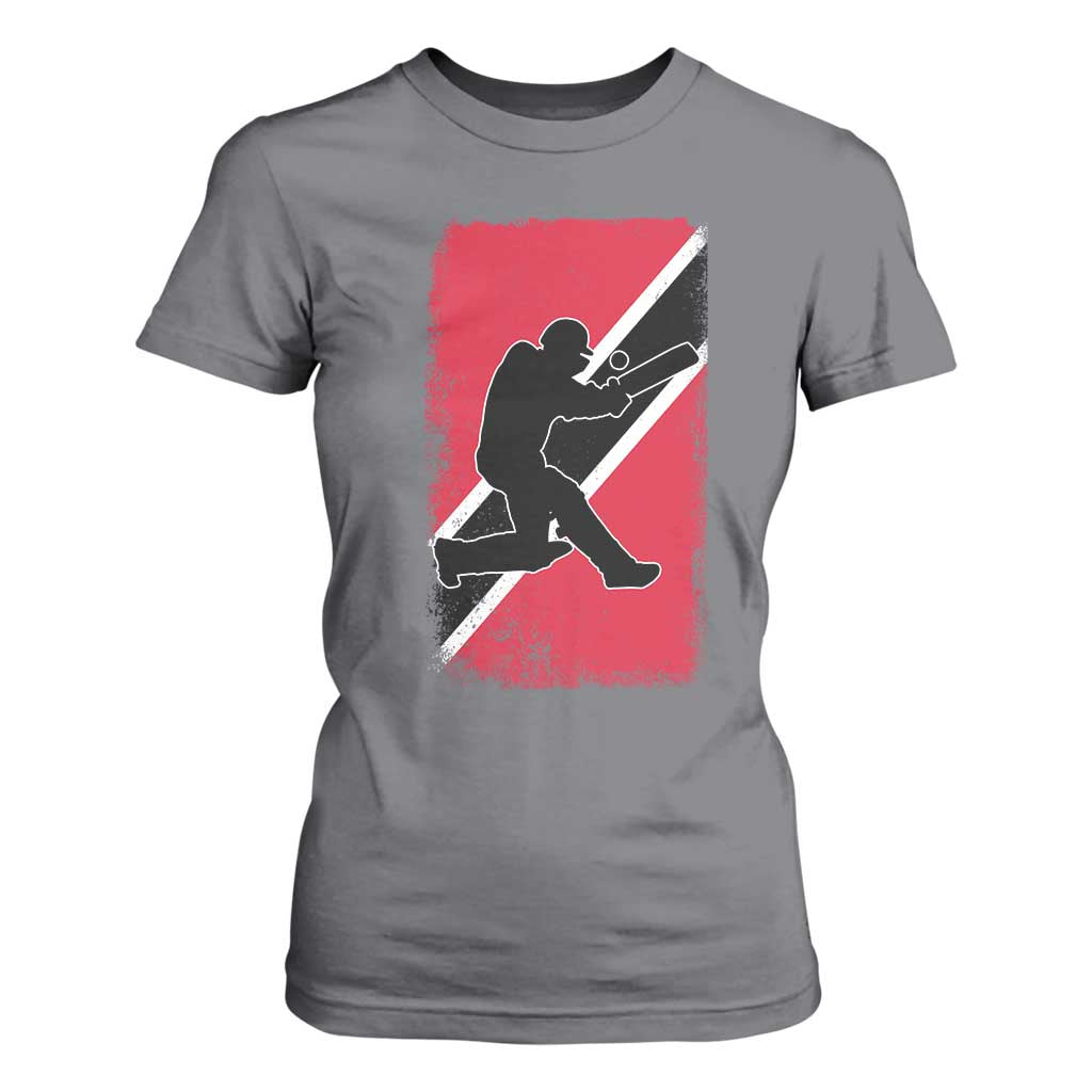 Trinidad and Tobago Cricket T Shirt For Women Retro Vintage Sport Trini Trinidadian Flag Cricket Fan TS10 Charcoal Print Your Wear