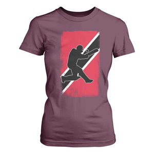 Trinidad and Tobago Cricket T Shirt For Women Retro Vintage Sport Trini Trinidadian Flag Cricket Fan TS10 Maroon Print Your Wear