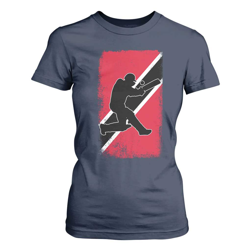 Trinidad and Tobago Cricket T Shirt For Women Retro Vintage Sport Trini Trinidadian Flag Cricket Fan TS10 Navy Print Your Wear