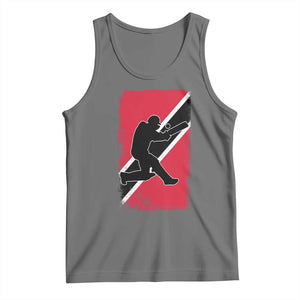 Trinidad and Tobago Cricket Tank Top Retro Vintage Sport Trini Trinidadian Flag Cricket Fan TS10 Black Heather Print Your Wear