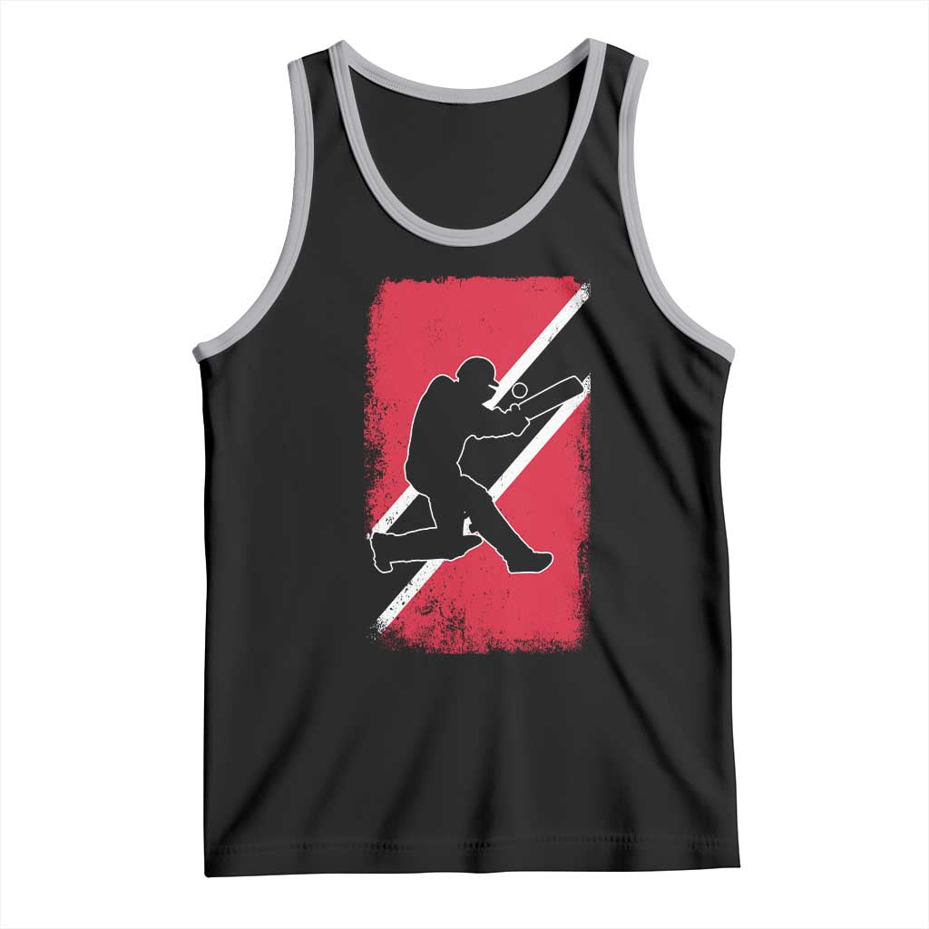 Trinidad and Tobago Cricket Tank Top Retro Vintage Sport Trini Trinidadian Flag Cricket Fan TS10 Black Athletic Heather Print Your Wear