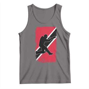 Trinidad and Tobago Cricket Tank Top Retro Vintage Sport Trini Trinidadian Flag Cricket Fan TS10 Deep Heather Print Your Wear