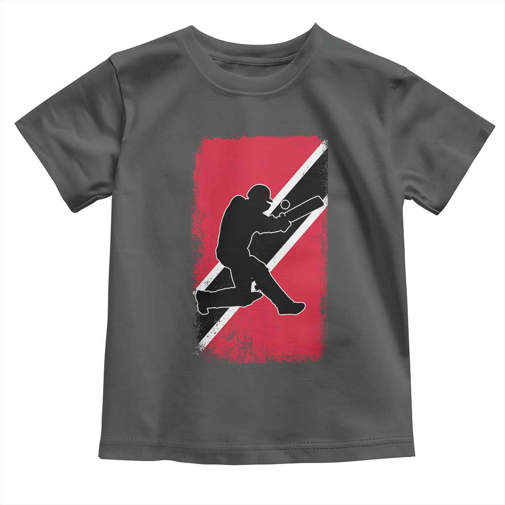Trinidad and Tobago Cricket Toddler T Shirt Retro Vintage Sport Trini Trinidadian Flag Cricket Fan TS10 Dark Heather Print Your Wear