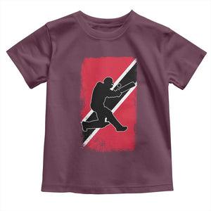 Trinidad and Tobago Cricket Toddler T Shirt Retro Vintage Sport Trini Trinidadian Flag Cricket Fan TS10 Maroon Print Your Wear