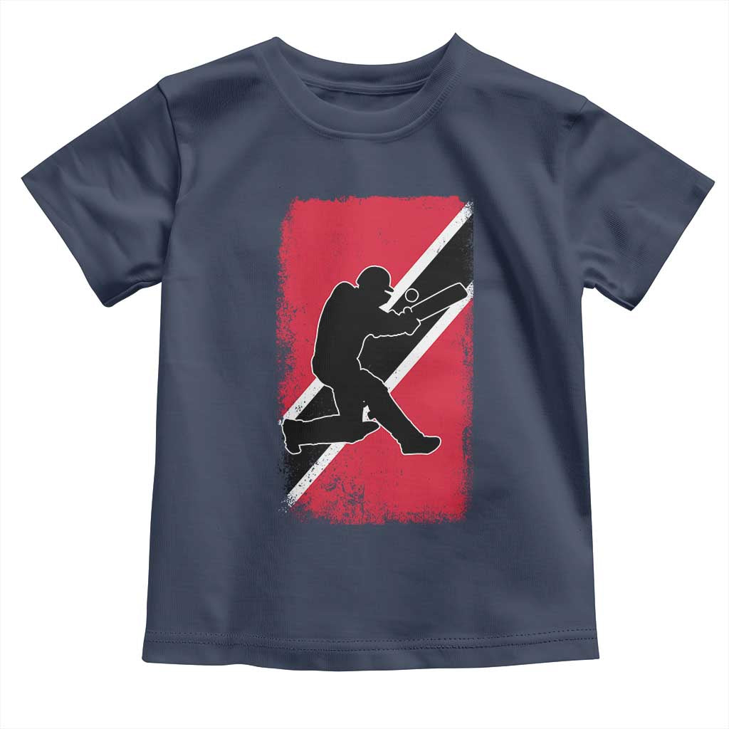 Trinidad and Tobago Cricket Toddler T Shirt Retro Vintage Sport Trini Trinidadian Flag Cricket Fan TS10 Navy Print Your Wear